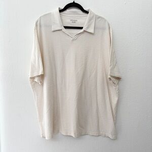UNTUCKit Peyton Men's Regular 100% Cotton Golf Polo Cream Size 3XL